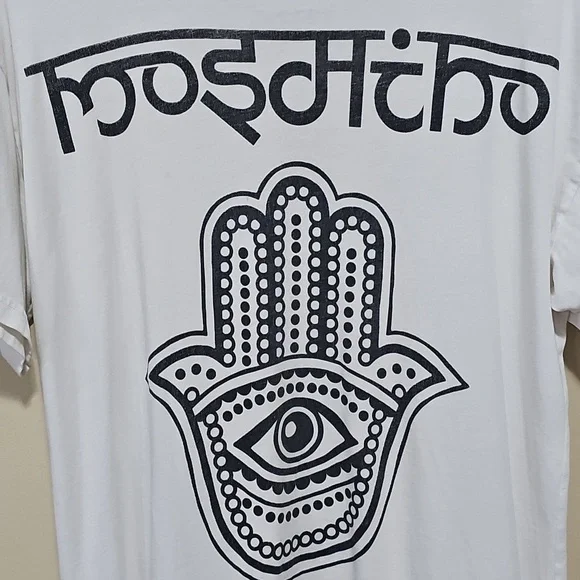 Moschino White and Black Graphic Tee - Picture 2 of 10